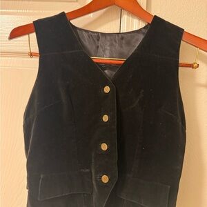 Vintage Ralph Lauren Black Velvet Women's Vest